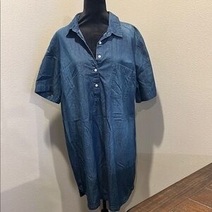 Old Navy Blue Casual Button Down Shirt dress